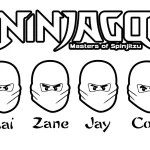 coloriage NinjaGo à imprimer pour enfant de 9 ans