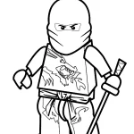 coloriage NinjaGo à imprimer pour enfant de 8 ans