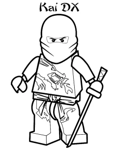 coloriage NinjaGo à imprimer pour enfant de 8 ans