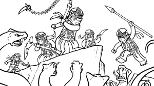 coloriage NinjaGo à imprimer pour enfants