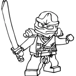 coloriage NinjaGo pour enfant de 3 ans