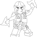 coloriage NinjaGo à imprimer pdf gratuit