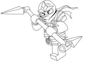 coloriage NinjaGo à imprimer kawaii
