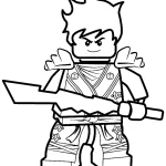 coloriage NinjaGo à imprimer pour enfant de 4 ans