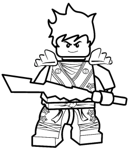 coloriage NinjaGo à imprimer pour enfant de 4 ans