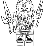 coloriage NinjaGo et decoupage