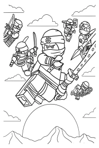 coloriage NinjaGo gratuit a imprimer