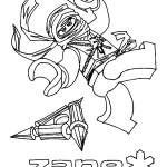 coloriage NinjaGo pour enfant de 7 ans
