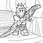 coloriage NinjaGo à imprimer pour enfant de 3 ans