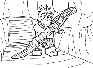 coloriage NinjaGo à imprimer pour enfant de 3 ans