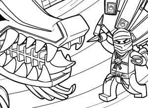 coloriage NinjaGo pour enfant de 8 ans
