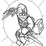coloriage NinjaGo à imprimer pour enfant de 9 ans