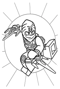 coloriage NinjaGo à imprimer pour enfant de 9 ans