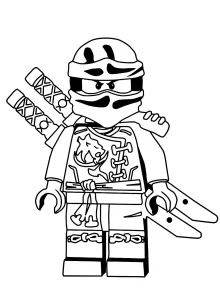 coloriage NinjaGo pour enfant de 6 ans