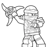 coloriage NinjaGo à imprimer pour enfant de 9 ans