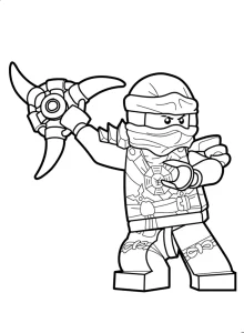 coloriage NinjaGo à imprimer pour enfant de 9 ans