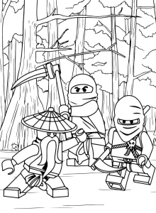 coloriage NinjaGo et découpage à imprimer