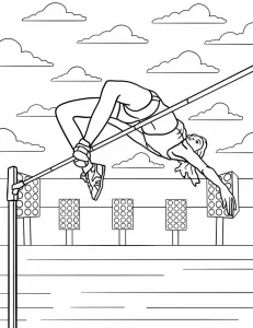 coloriage Olympiques et decoupage