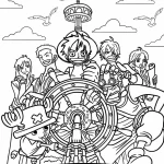 coloriage One Piece et découpage à imprimer