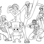 coloriage One Piece à imprimer pour enfant de 6 ans