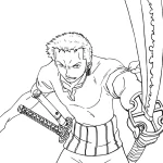 coloriage One Piece pour enfant de 3 ans