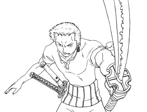 coloriage One Piece pour enfant de 3 ans