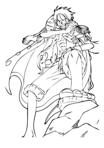 coloriage One Piece à imprimer kawaii