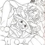 coloriage One Piece et découpage à imprimer