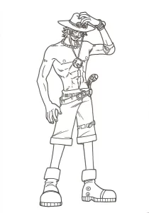 coloriage One Piece pour enfant de 3 ans