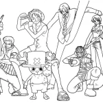 coloriage One Piece à imprimer pour enfant de 2 ans