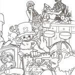coloriage One Piece à imprimer pour enfant de 3 ans