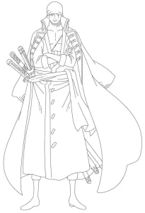 coloriage One Piece à imprimer pour enfant de 4 ans
