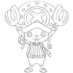 coloriage One Piece à imprimer pour enfant de 3 ans