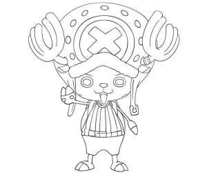 coloriage One Piece à imprimer pour enfant de 3 ans