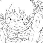 coloriage One Piece à imprimer pour enfant de 10 ans