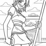 coloriage One Piece à imprimer kawaii