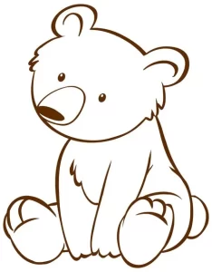 coloriage Ours à imprimer pour enfant de 9 ans
