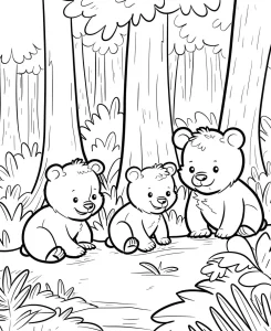 coloriage Ours a imprimer pour enfant de 4 ans
