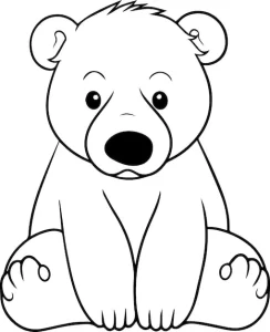 image de coloriage Ours pour enfant
