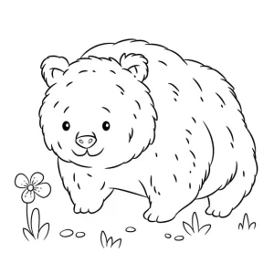 coloriage Ours à imprimer pour enfant de 9 ans