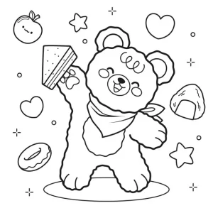 coloriage Ours à imprimer pour enfant de 3 ans