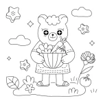 coloriage Ours et decoupage