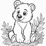 coloriage Ours et apprentissage