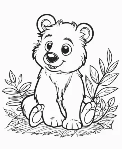 coloriage Ours et apprentissage