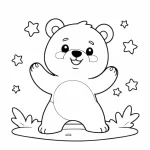 coloriage Ours à imprimer pour enfant de 3 ans