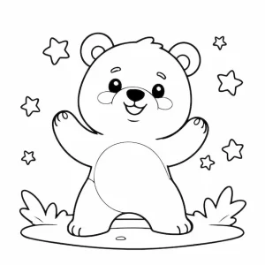coloriage Ours à imprimer pour enfant de 3 ans