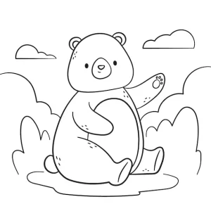 coloriage Ours pour enfant de 8 ans