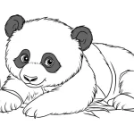 coloriage Panda à imprimer kawaii