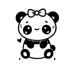 coloriage Panda à imprimer pour enfants