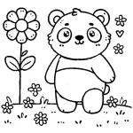 coloriage Panda à imprimer pour enfant de 8 ans